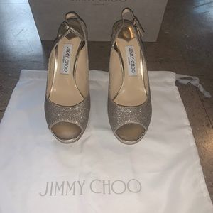 Jimmy Choo Glitter High Heel Sandal